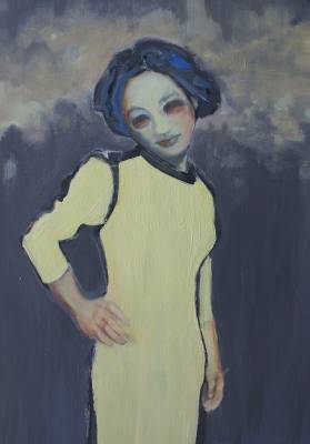 "Shortcake" - oil on board - Painting by Gillian Appleby, an artist from Auckland, New Zealand.