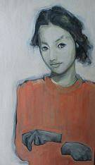 "Dot (who used to be quiet)" - Painting by Gillian Appleby, an artist from Auckland, New Zealand.